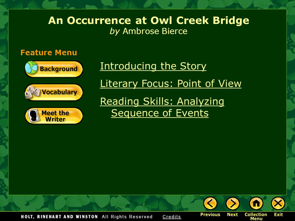 An Occurrence at Owl Creek Bridge Summary